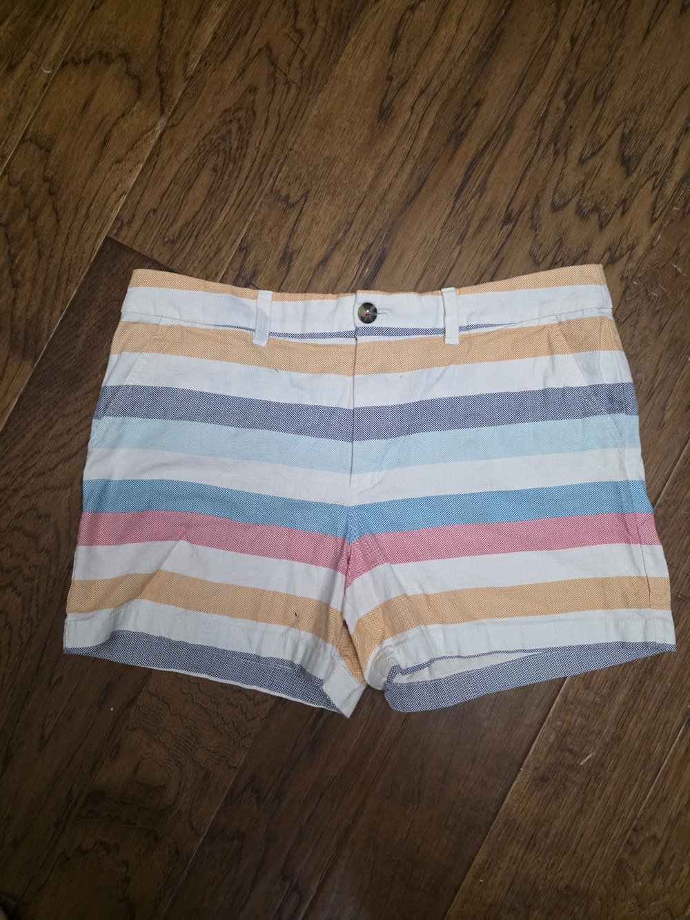 Striped Multicolor Women’s Shorts - Pastel Stripe sz 14